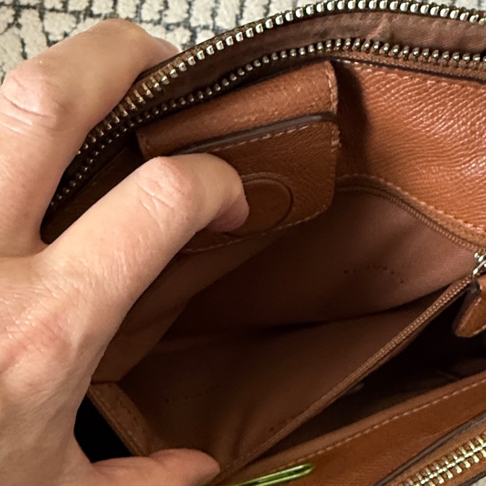 Coach Tan Leather Crossbody Bag - Picture 5 of 16